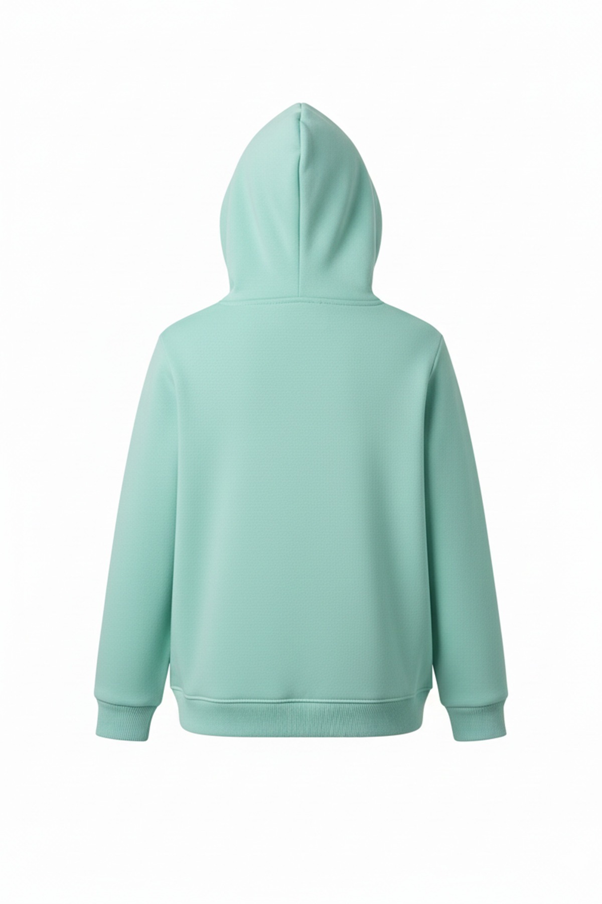 Vaxy Style Kız Çocuk Regular Fit %100 Pamuk Kanguru Cep Kapüşonlu Düz Basic İçi Yumuşak Şardonlu Sweatshirt fotoğrafı 4 (önizleme)