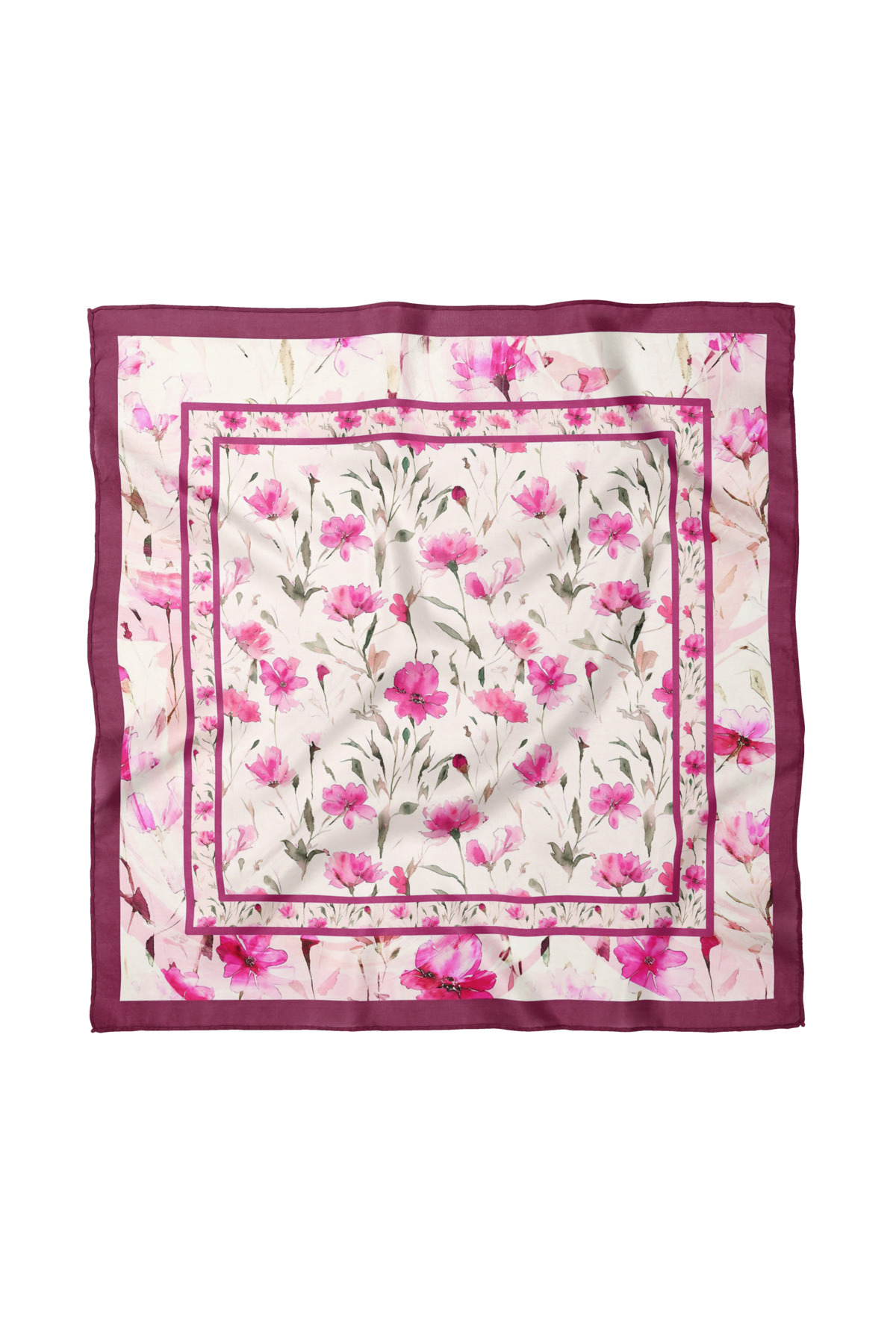 Flower Patterned Scarf / Bandana 70x70cm