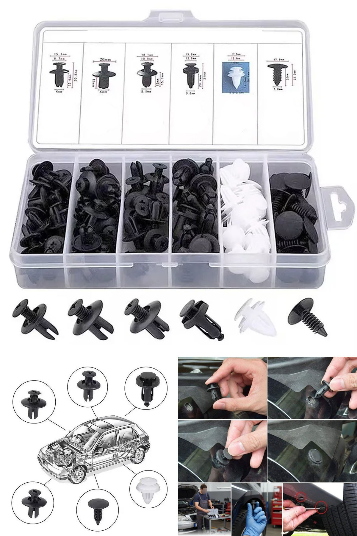 ICチップ　55点　MCM68B10P 7931 まとめ大量セット TechnoStation Çantalı Çok Amaçlı Plastik Bağlantı Klipsi Seti 100