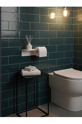 TASAGRAM Beyaz Düz Modern Tuvalet Kağıdı Askısı