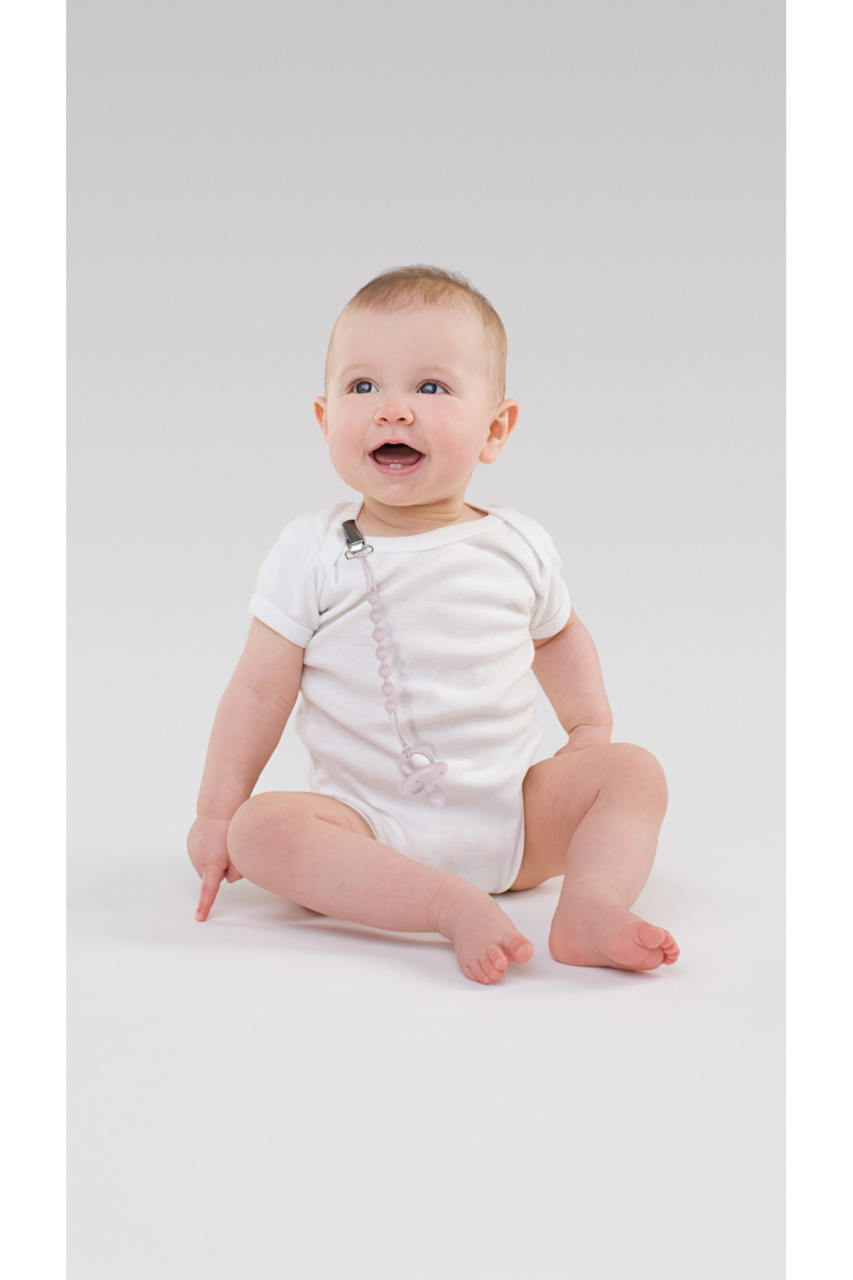 OiOi Silikon Emzik & Diş Kaşıyıcı Askısı Klips - Misty Lilac fotoğrafı 4 (önizleme)