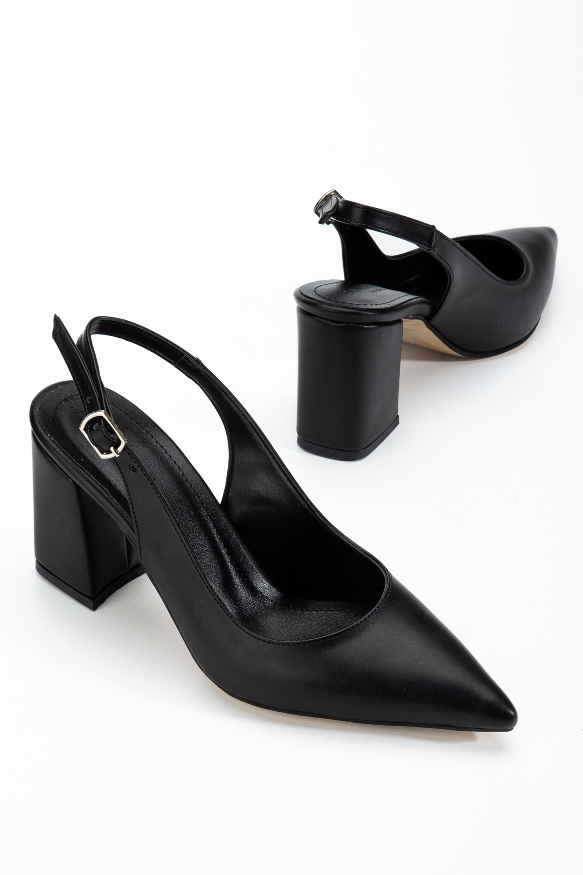 Atelier Lakonia  Kadın Klasik Topuklu Ayakkabı Siyah Deri - Görsel 3