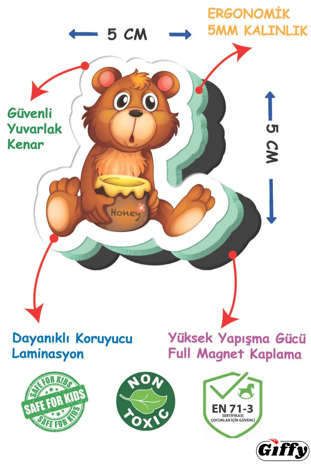 giffy Oyuncak Manyetik Mıknatıslı 30 Parça Hayvanlar ve 26 Parça Sebze Meyveler Eğitici Set Magnet fotoğrafı 6 (önizleme)