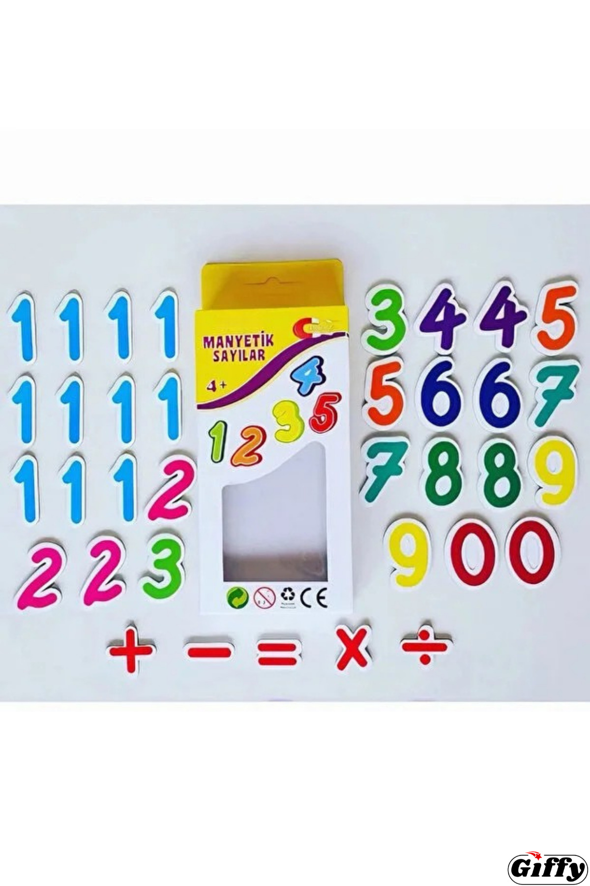 giffy Oyuncak Manyetik Mıknatıslı Türkçe - İngilizce Harfler ve Sayılar Eğitici Alfabe ve Sayı Magnet fotoğrafı 3 (önizleme)