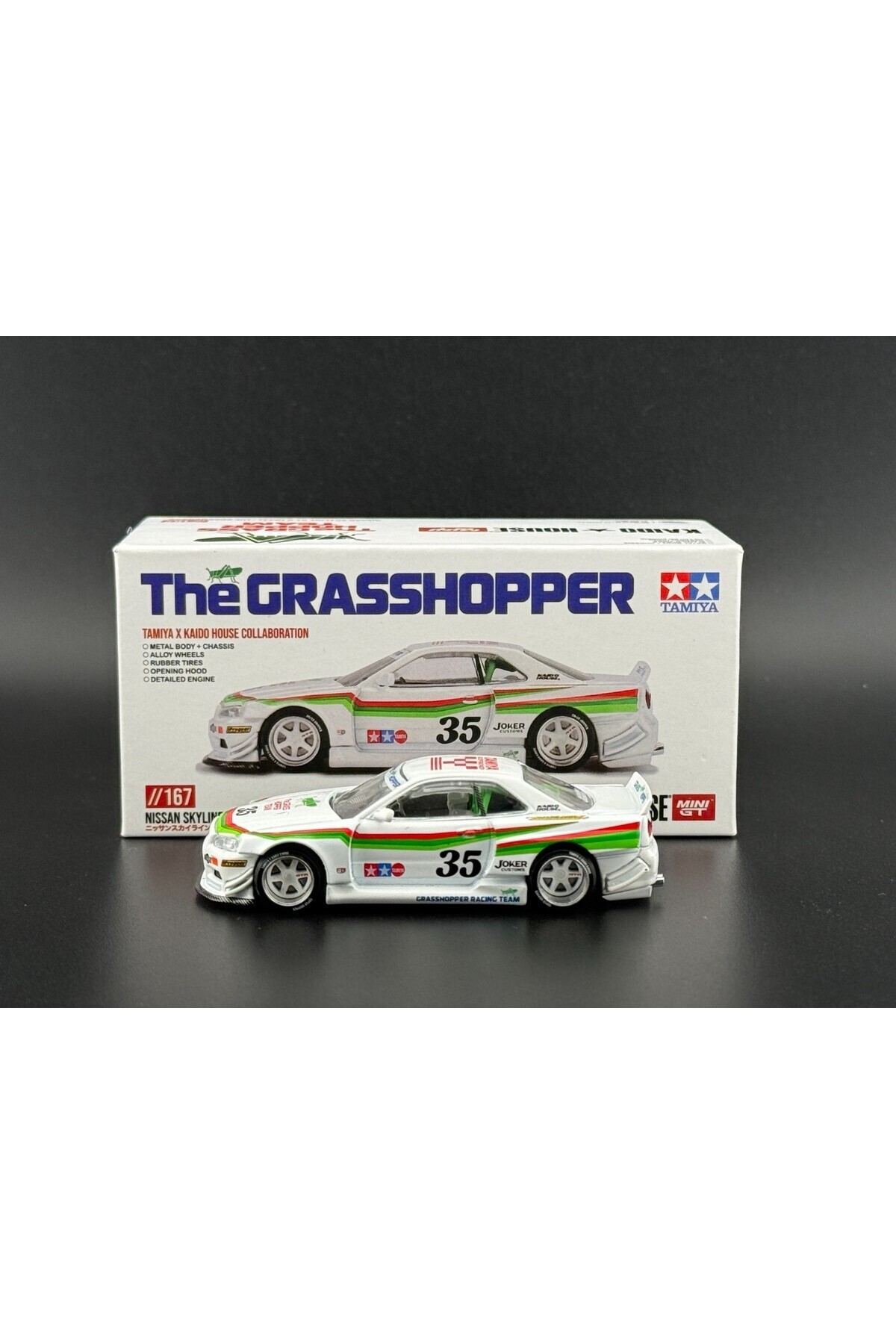 mini gt 1/64 Nissan Skyline GT-R (R34) TAMIYA x KAIDO HOUSE 