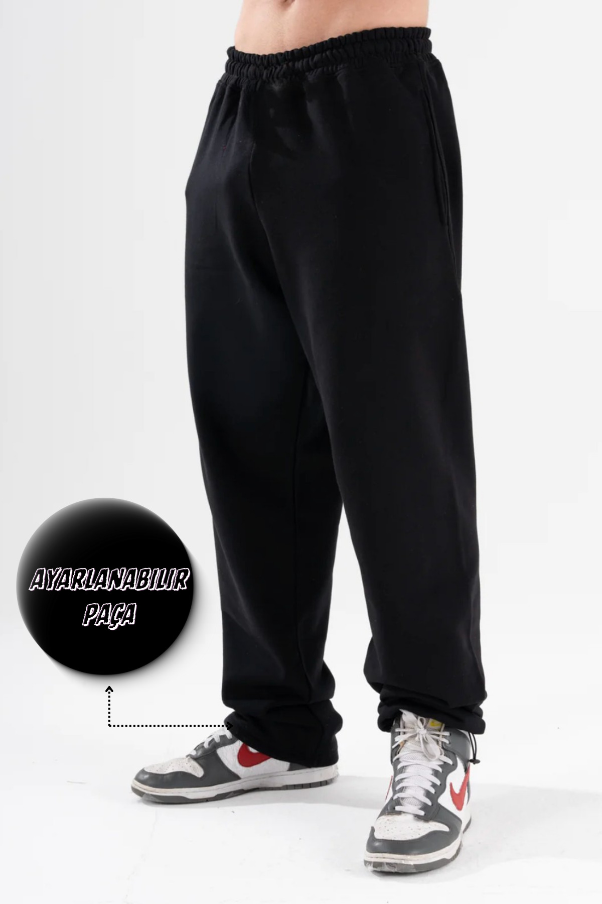 BSBSPOR Unisex Erkek Kadın Uyumlu Kolay Kombinlenebilir Ayarlanabilir Paçalı Rahat Günlük Eşofman Altı