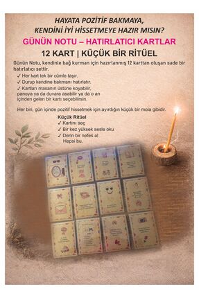 Butik MOTTO SÖZLER KART SERİSİ 12 ADET pvc kaplama