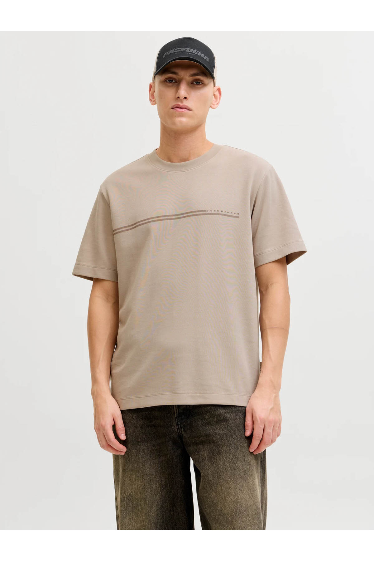 تی‌شرت مردانه Jcofusion بژ کد ۱۲۲۸۹۹۳۶ جک اند جونز تی شرت Jack & Jones