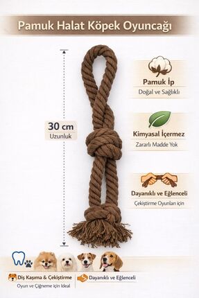 Eva & Wall-e Pamuk Halat Köpek Oyuncağı Küçük Irklar İçin | Diş Temizleyici İ...