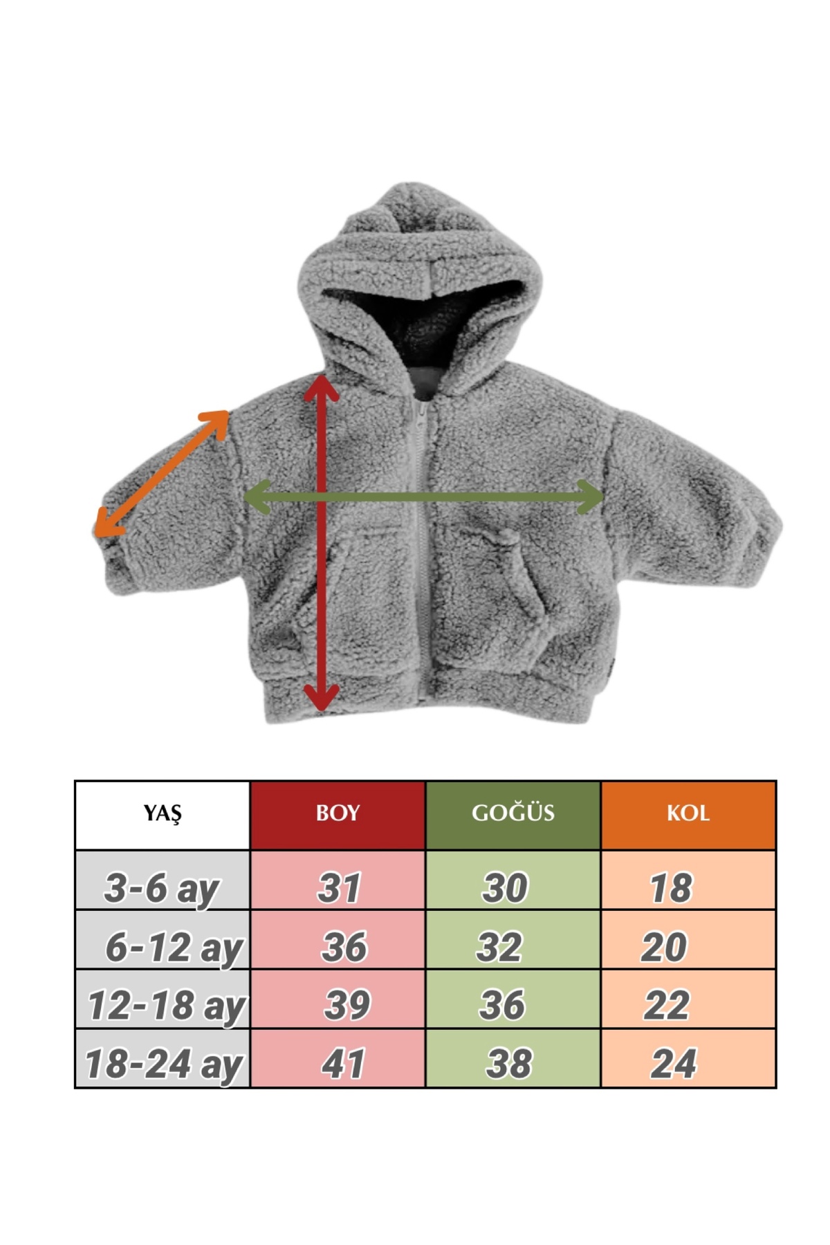 melisam.msg Bebek Kız Erkek Çocuk Pelüş Mont Kış Mevsimlik Kadife Astar Sevimli Kumaş fotoğrafı 5 (önizleme)