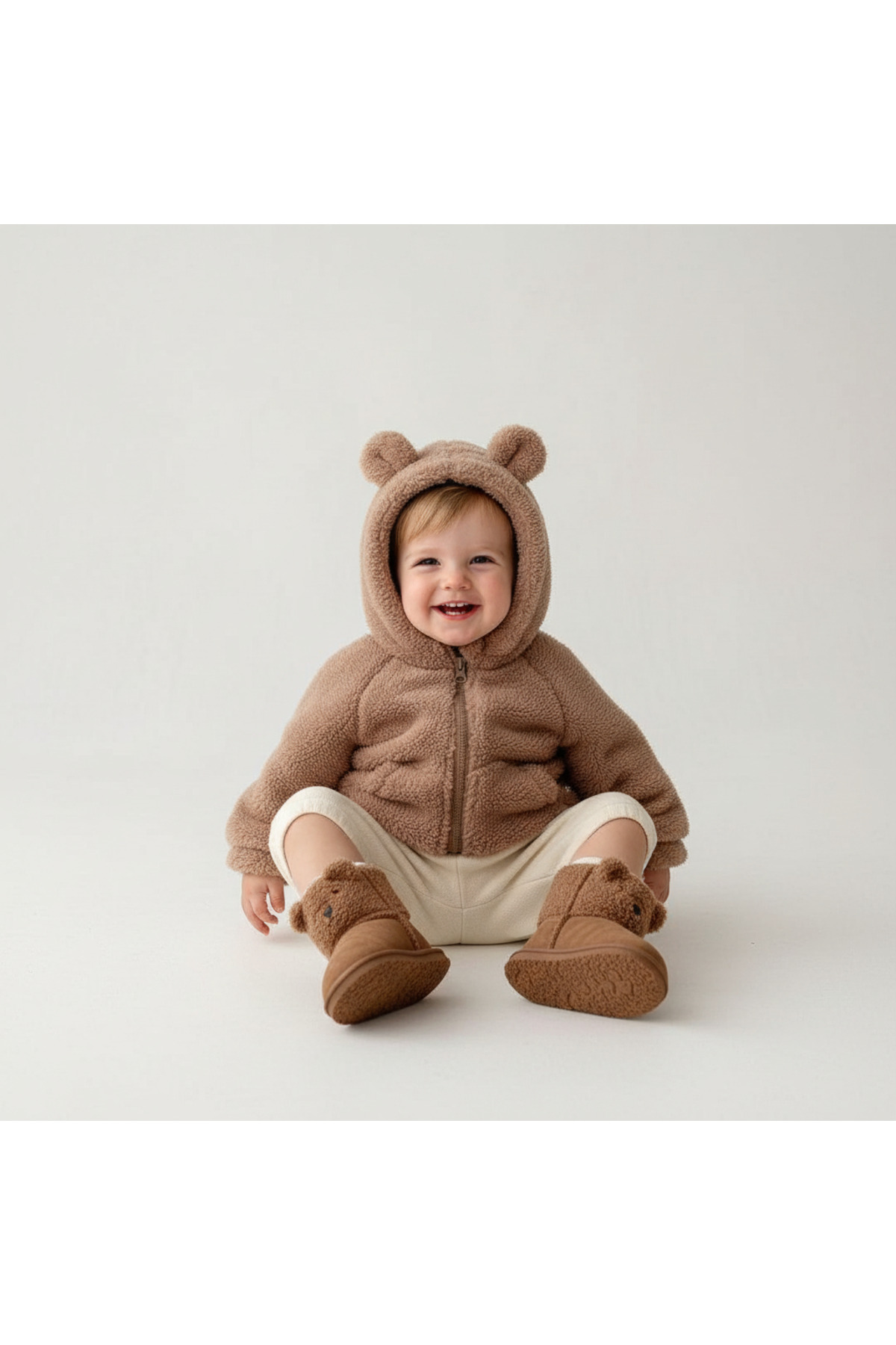 melisam.msg Bebek Kız Erkek Çocuk Pelüş Mont Kış Mevsimlik Kadife Astar Sevimli Kumaş fotoğrafı 2 (önizleme)