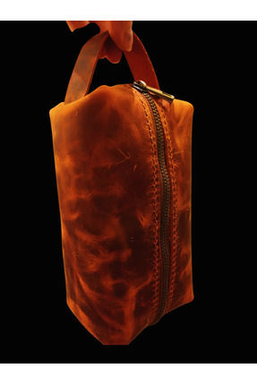 HELİSA ACCESSORİES Hakiki Deri El Yapımı Erkek El Çantası & Dopp Kit