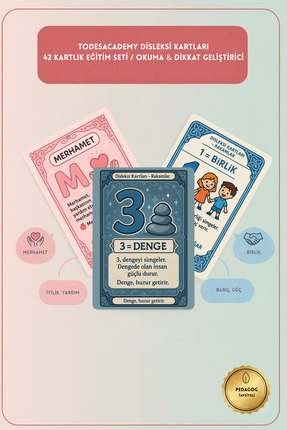Todesacademy Disleksi Kartları | Çocuklar İçin Eğitici Kart Seti - 42 Kart
