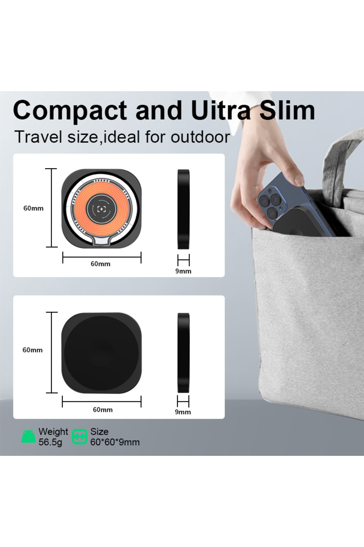 شاحن لاسلكي مغناطيسي محمول جديد TKT 2026 بقوة 15 و...