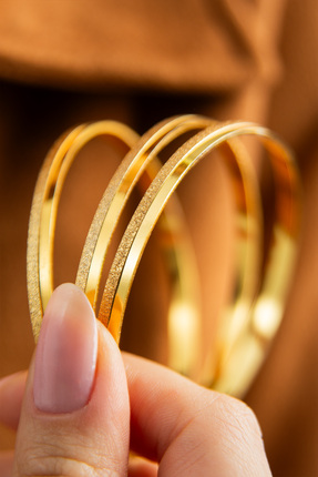 VİYANGOLD 22 AYAR ALTIN KAPLAMA SİMLİ PARLAK AJDA 3 LÜ SET [3 ADET]