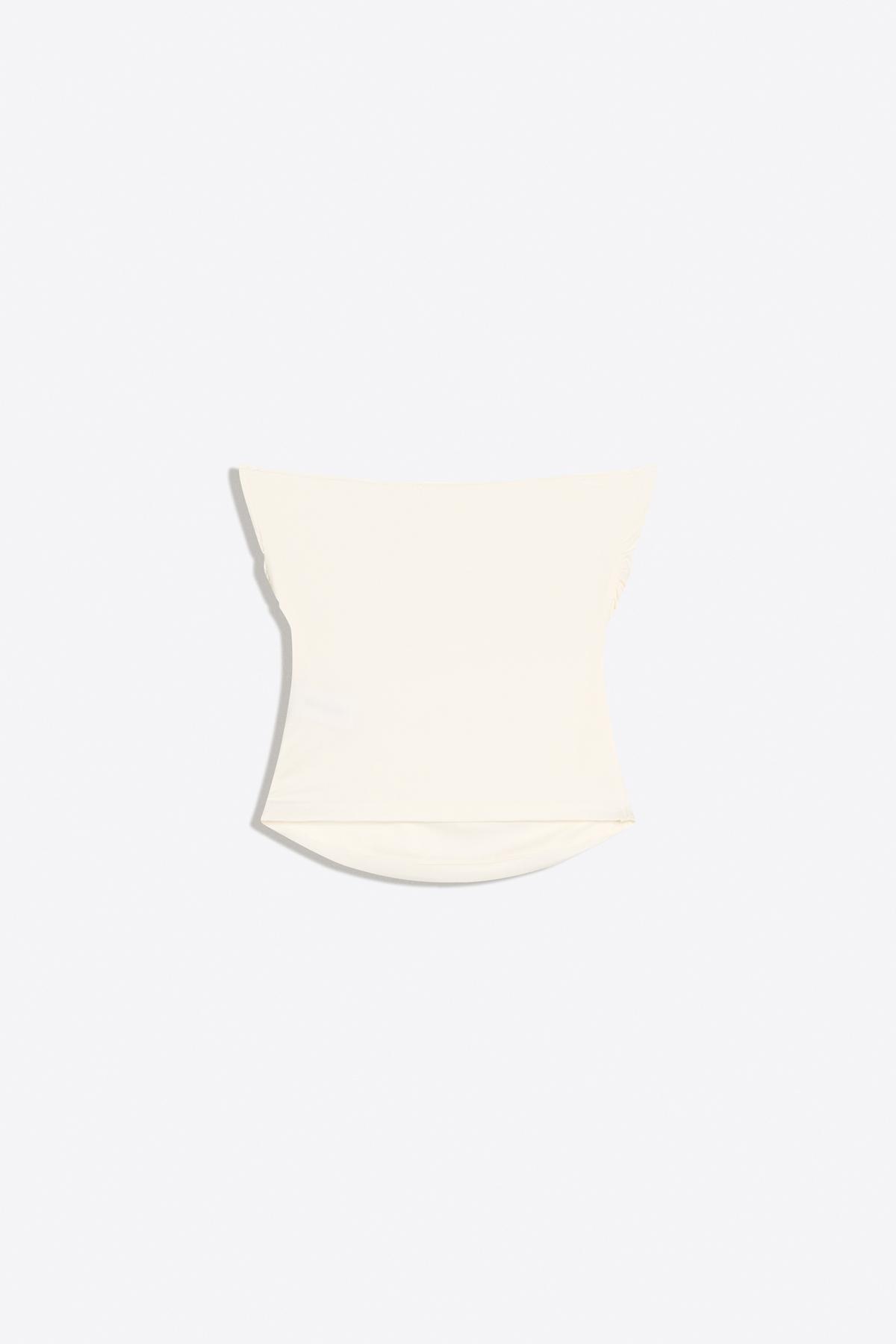 Bershka Büzgülü bandeau top görsel 6