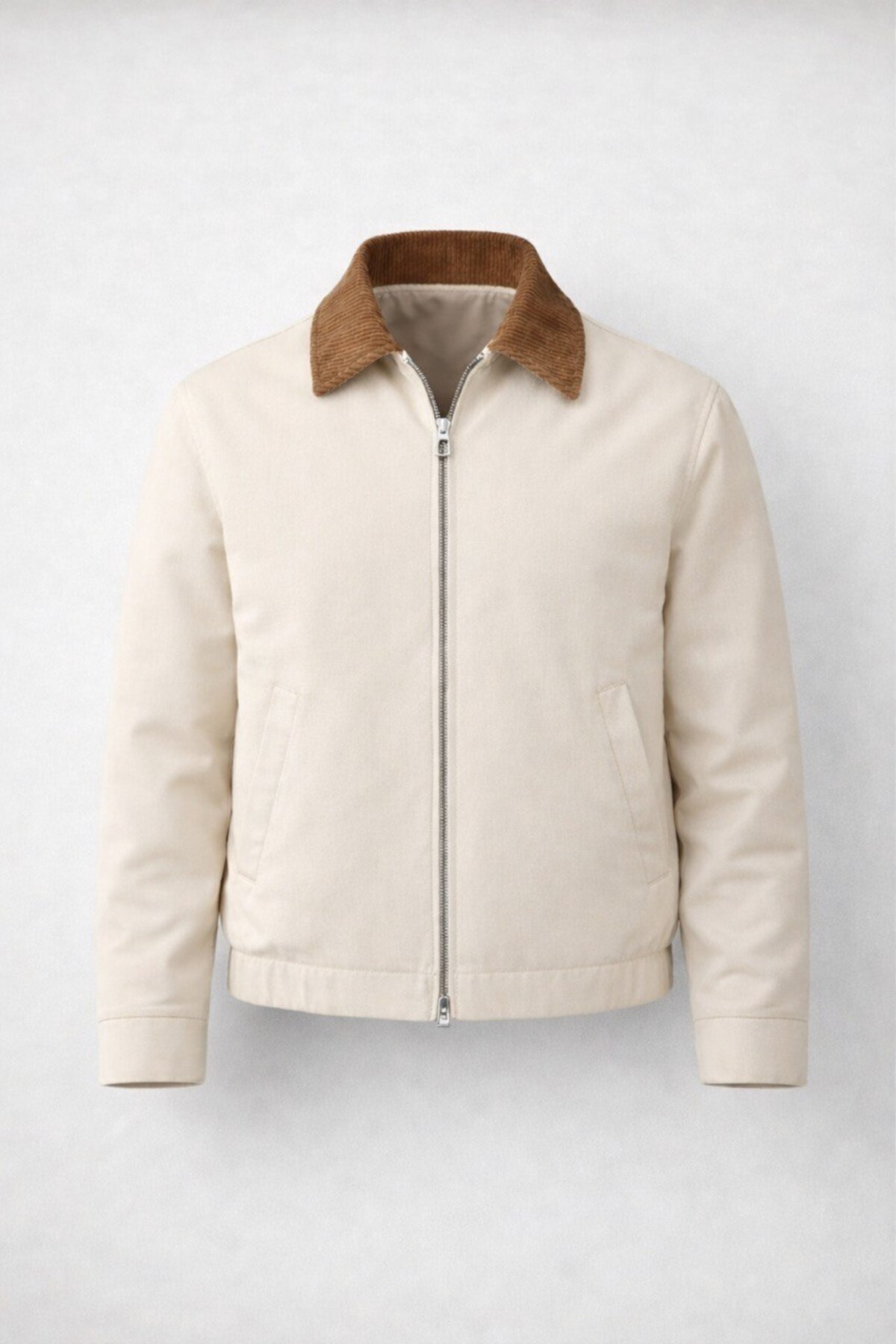 Trucker Velvet Collar Bomber Lined Jacket