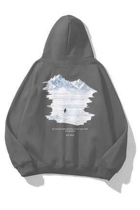 Trendiz Unisex Lone Penguin Sweatshirt Antrasit