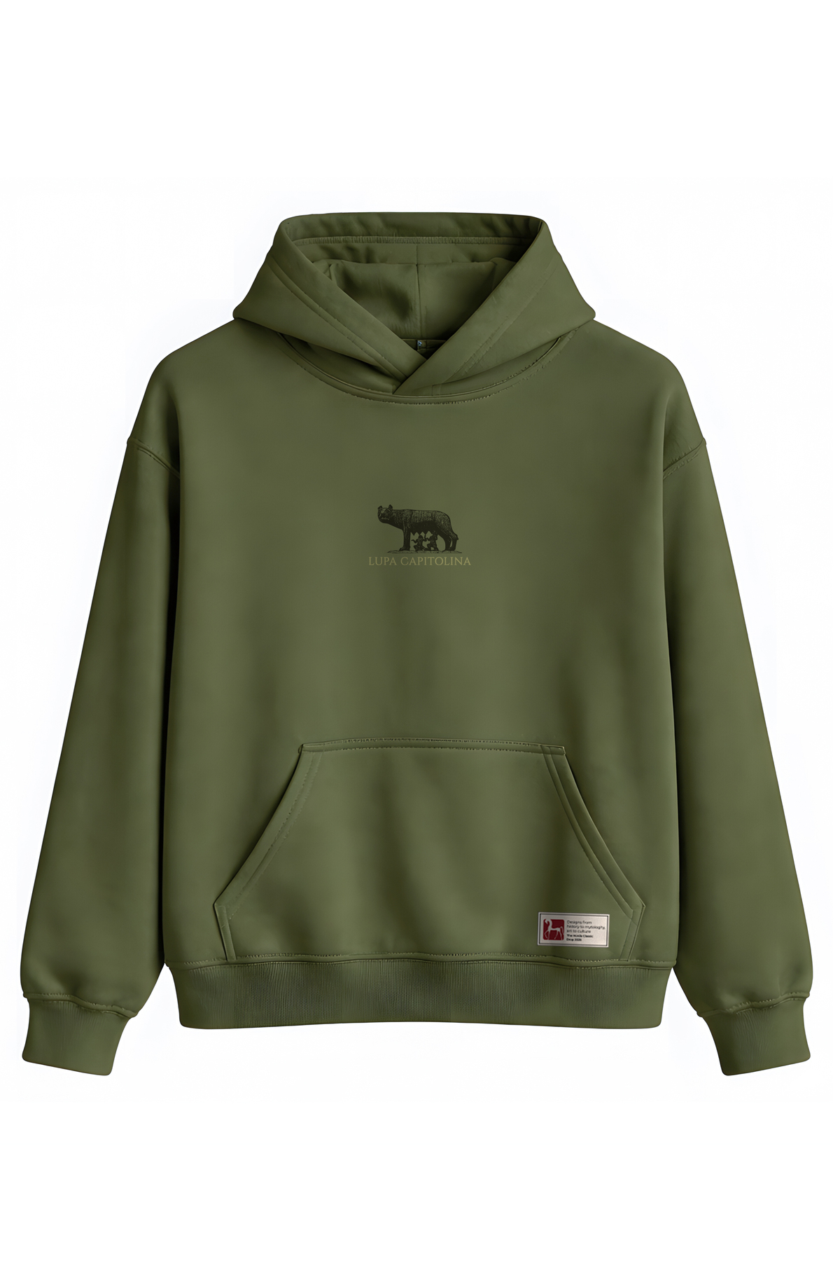 the horda Lupa Capitolina Hoodie – Kuruluş Efsanesi Temalı Haki