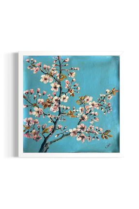 Siraze sanat Gökyüzüne Uzanan Bahar Dalları – Orijinal Yağlı Boya Tablo-kişiy...