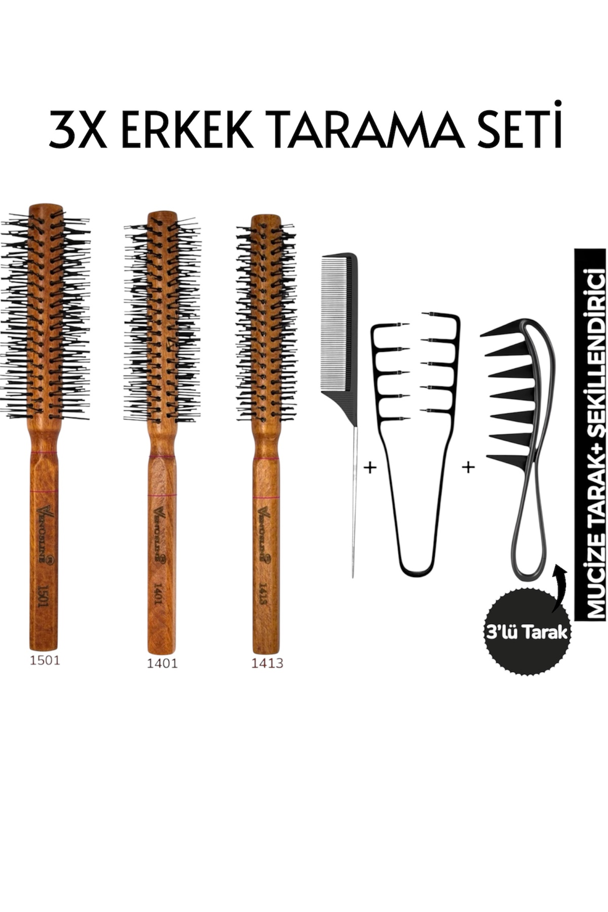 VENÜS LİNE VL Professional 3'lü Erkek Tarama Serisi Seti+3x Wax