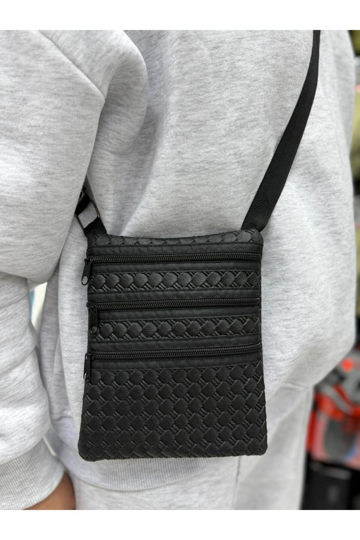 Meryem Çanta  Hac ve Umre İbadetine Uygun Su Geçirmez Deri 3 Cep Pasaport Cüzdanı Ayarlanabilir İpli Boyun Askılı - Görsel 4