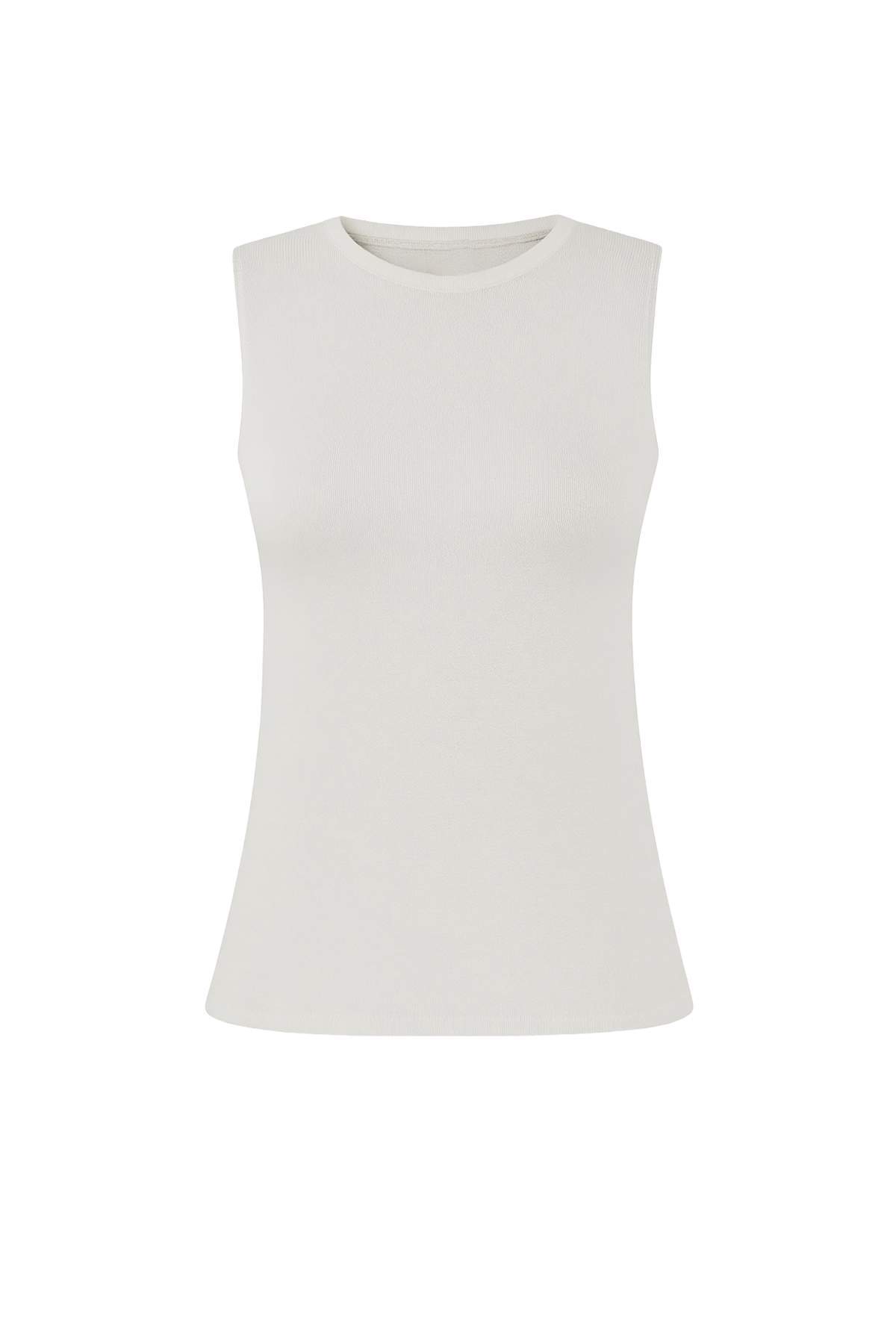 Trendyolmilla  Wardrobe Essentials Ekru Kayık Yaka Oversize 2'li Atlet-Bluz Triko İnce Bluz TWOSS26BZ00283 - Görsel 13