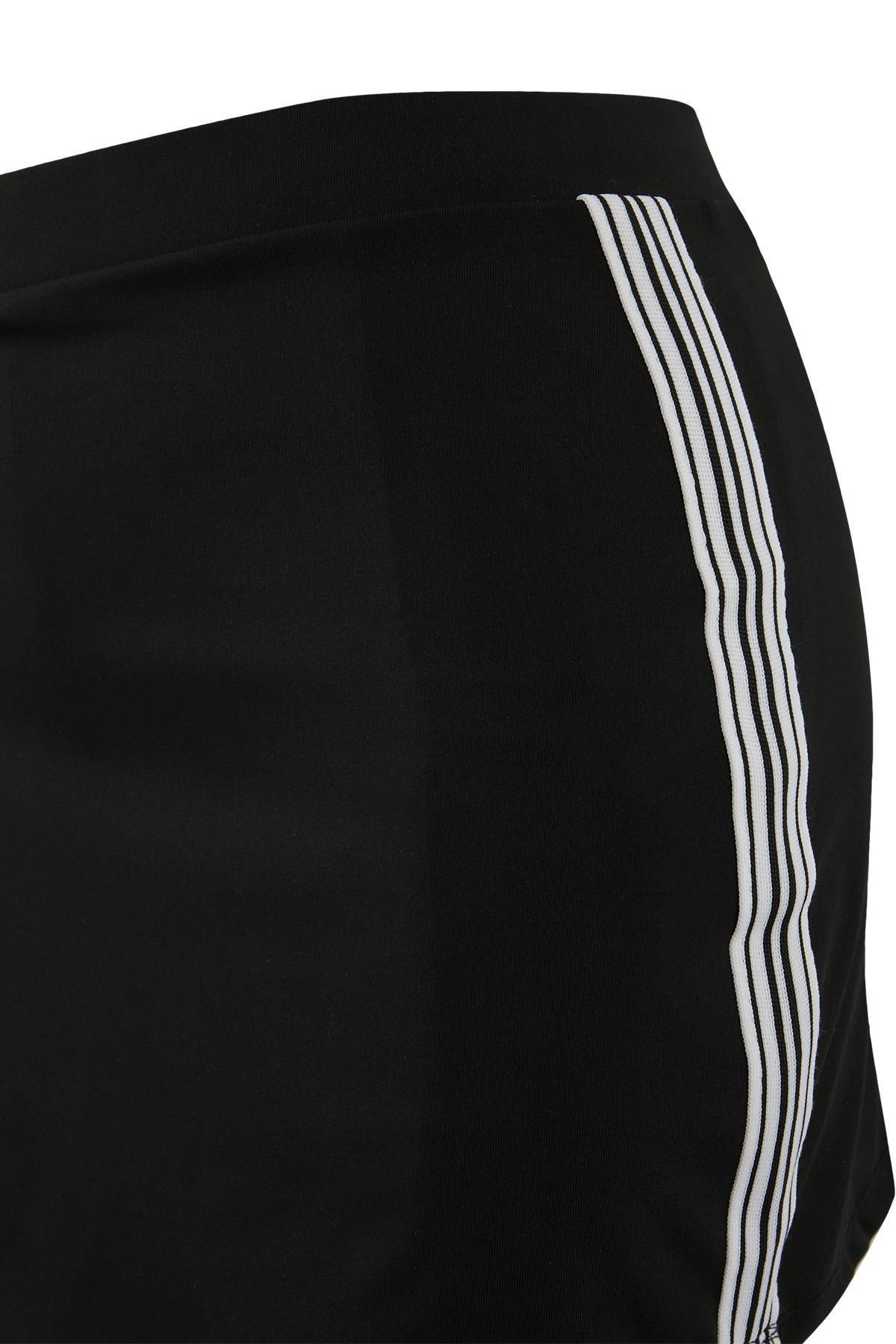 Trendyolmilla  Siyah Çizgili 2 Katmanlı İçi Şortlu Örme Spor Şort Etek THMSS26SR00001 - Görsel 7