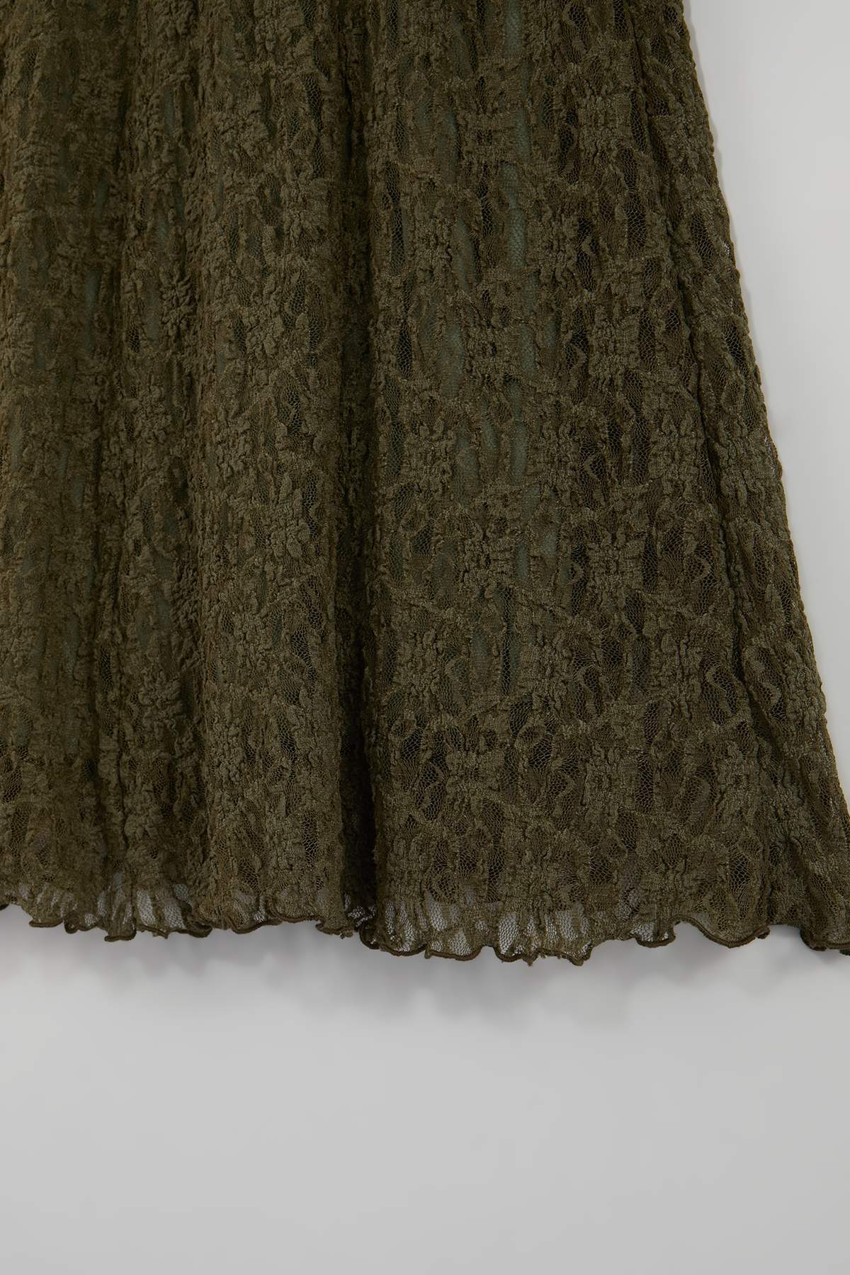 Trendyolmilla  Haki Astarlı Düz Örme Tesettür Etek TCTAW26EE00017 - Görsel 5