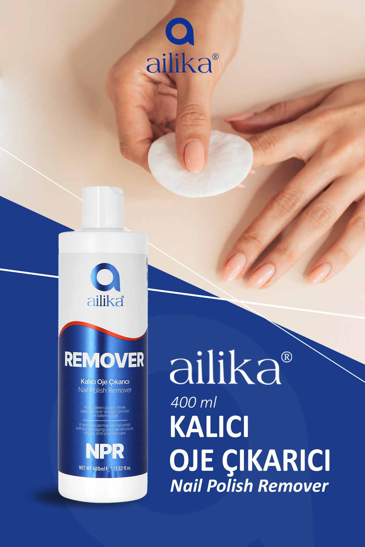 Remover Kalıcı Oje Çıkarıcı 400ml — سفید REMOVER — تصویر 4 از 6