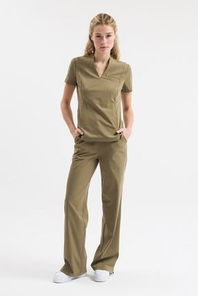 Rhow Chicago Beli Lastikli Haki Scrubs Pantolon