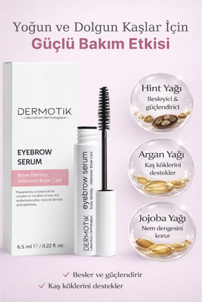 Dermotik Kaş Serumu – Kaş Güçlendirici & Zayıf ve Seyrek Kaşlar İçin Dolgunla...