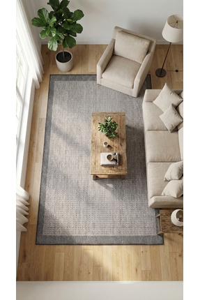 Halispecial Sisaly Gri Jüt Taban-Hasır Tarz-Kilim-Salon-Oturma Odası-Mutfak-T...