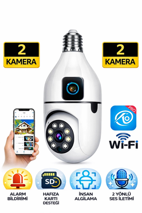 Blackbird Game Center O-kam Pro Okam-4046E | Çift Lensli 360 WiFi Akıllı Ampu...