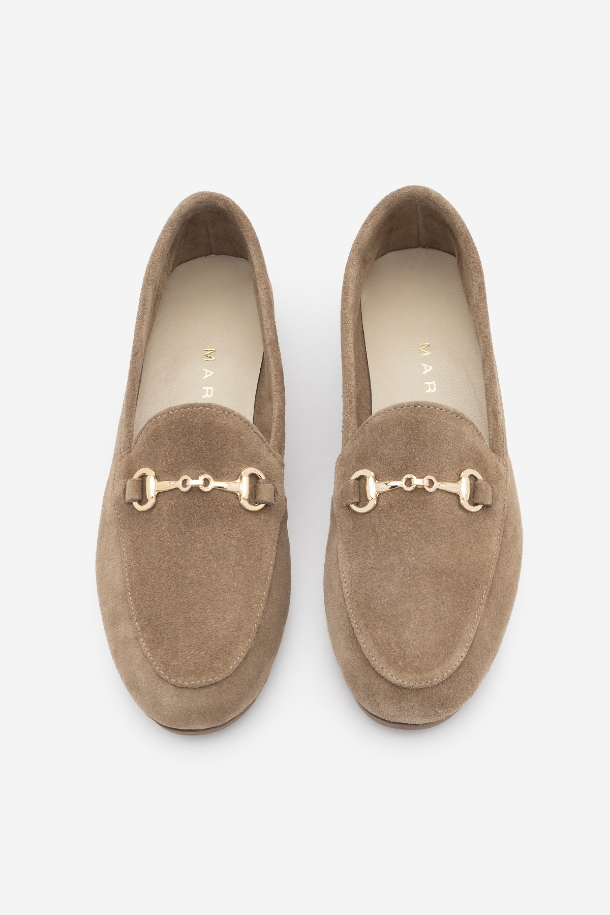 Marjin  Kadın Hakiki Deri Zincirli Loafer Günlük Ayakkabı Tanle Taba Süet - Görsel 8