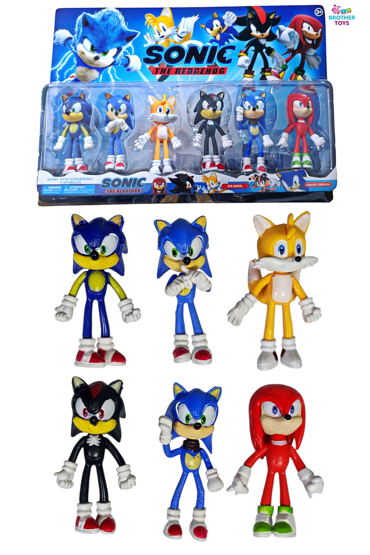 Brother Toys Sonic 6lı Figür Set Mavi Kirpi Sonik Ve Arkadaşları