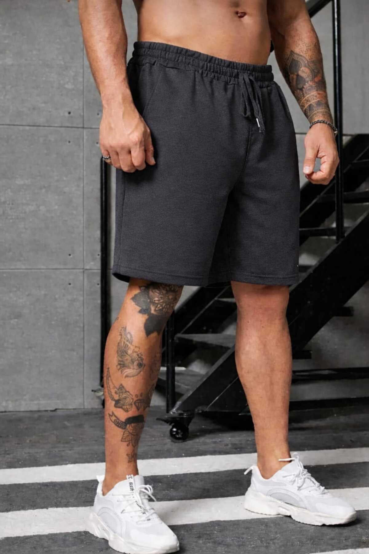 メンズウェア THE SWINGGGR TRUMP SHORTS, BLACK TREND ALİSSE CEPLİ DÜZ SUMMER LACİVERT ERKEK SPOR BERMUDA YAZLIK