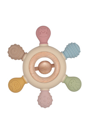 BAMM BAMM Silikon Bebek Diş Kaşıyıcı Boncuklu Hafif ve Rahat Kavranır