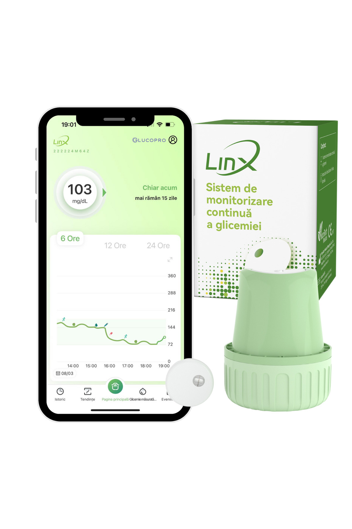 LINX Αισθητήρας γλυκόζης αίματος CGM 15 ημέρες