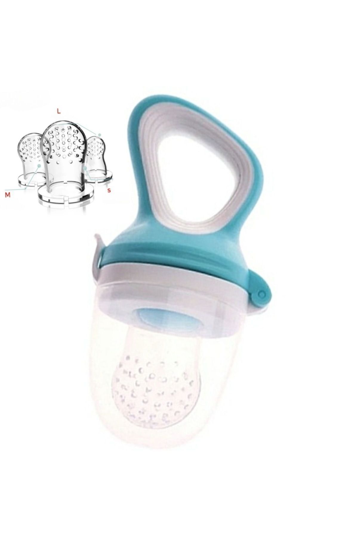 Gönül İşlerim 3 Emzikli Bebek Meyve Besleyici Seti-Bebek Meyve Süzgeci Seti-S(4-6 AY)/M(7-12 AY)/L(13-24 AY)-Mavi fotoğrafı 6 (önizleme)