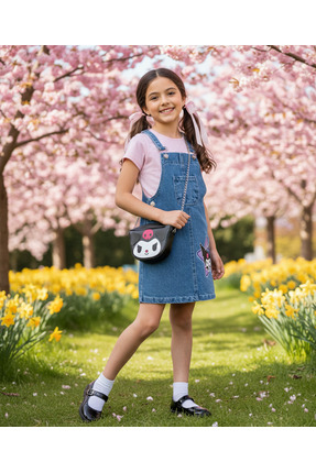 Aymini Kids KUROMİ KIZ ÇOCUK ÇANTALI KOT JİLE