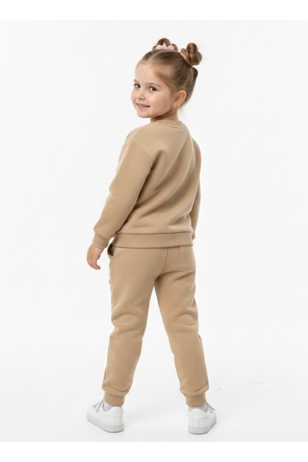 CQCQ Unisex Çocuk Bej Köpek Figürlü Eşofman Takımı fotoğrafı 3 (önizleme)