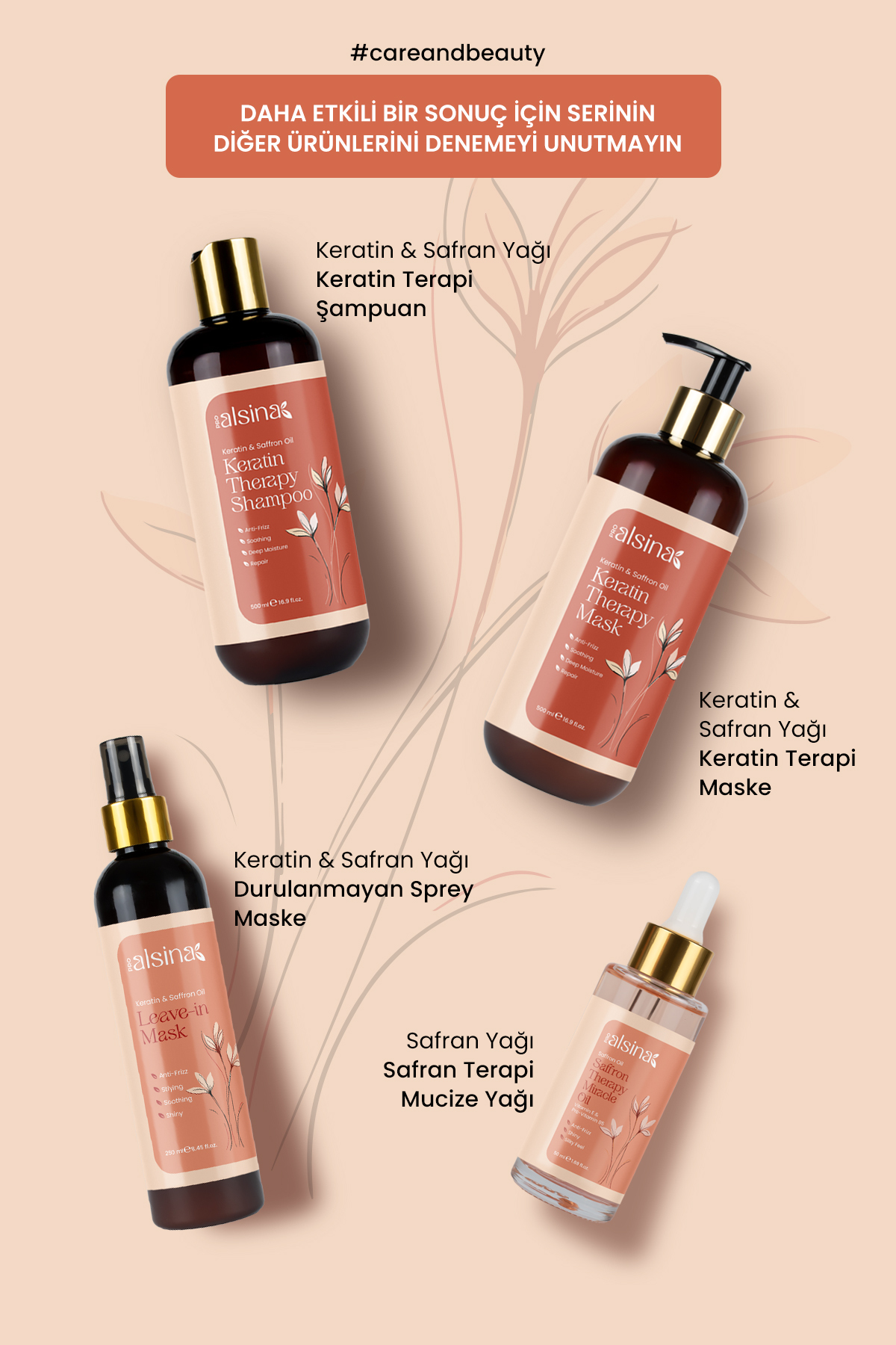 Keratin & Safran Durulanmayan Saç Bakım Maskesi 250 ml — 8683690485849 — تصویر 6 از 6