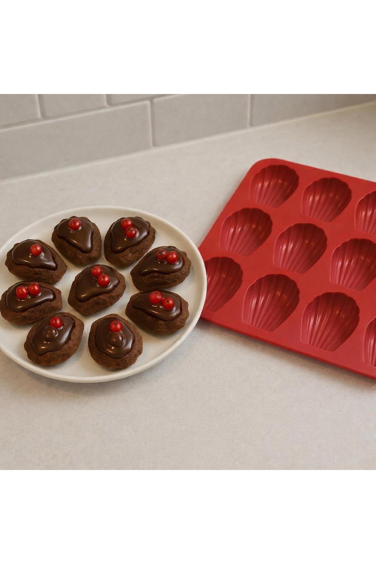 12-Piece Seashell Cake and Chocolate Mold-silicone