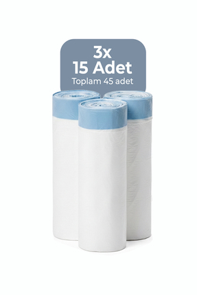 Haustier Otomatik Kedi Tuvaleti Poşeti - 3 Rulo x 15 Adet