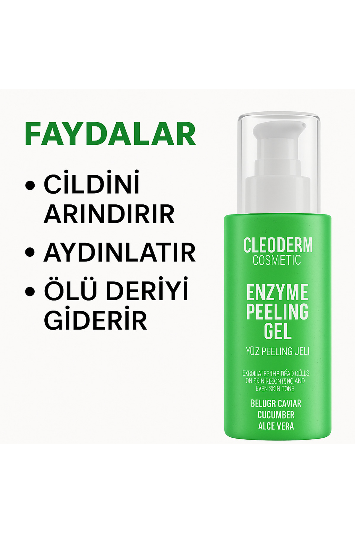 COENZYM Q10 PEELİNG GEL ENZİM PEELİNGBELUCA HAVYAR, ALOE VERA PEELİNG JEL 100ML — 202602 — تصویر 4 از 7