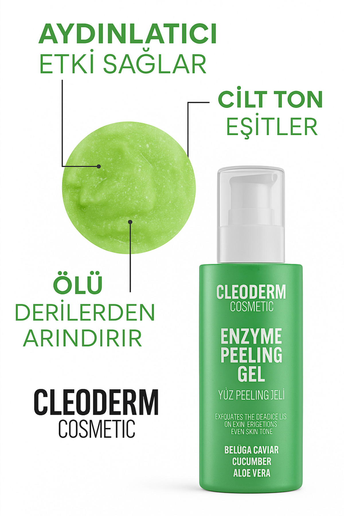 COENZYM Q10 PEELİNG GEL ENZİM PEELİNGBELUCA HAVYAR, ALOE VERA PEELİNG JEL 100ML — 202602 — تصویر 5 از 7