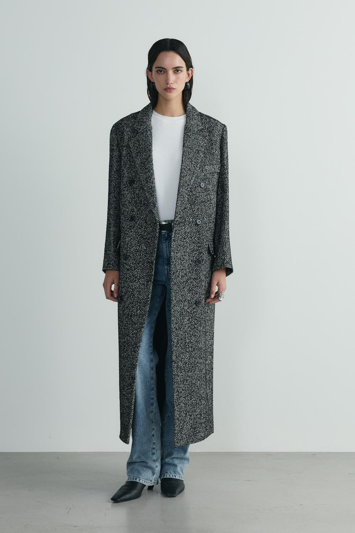 Suud Collection Siyah Adel Maxi Kaban görsel 8
