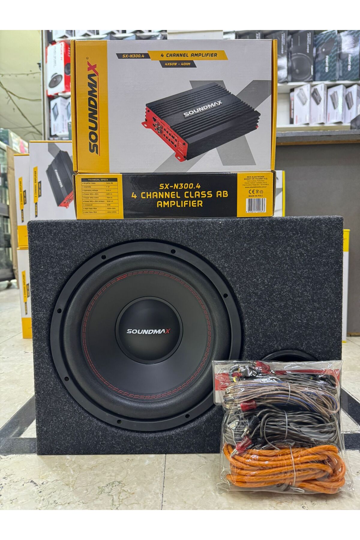 Soundmax Full Ekonomik Paket( 1500 Watt 30cm Bas- 3000 Watt Anfi