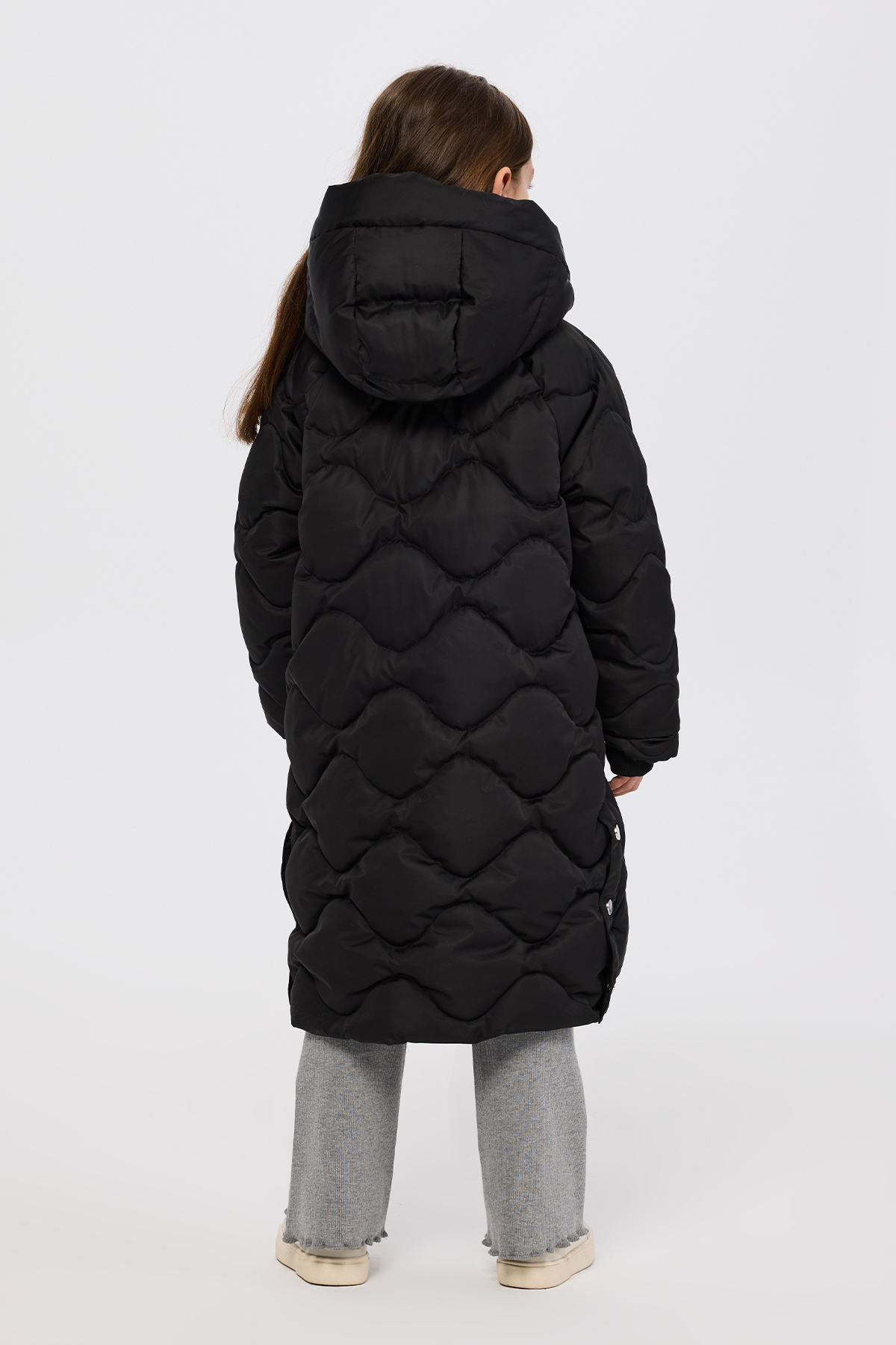 Panço Kız Çocuk Kapitone Siyah Kaban fotoğrafı 7 (önizleme)